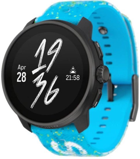 שעון ספורט חכם עם מסגרת Stainless Steel דגם Suunto Race S - צבע Power Blue