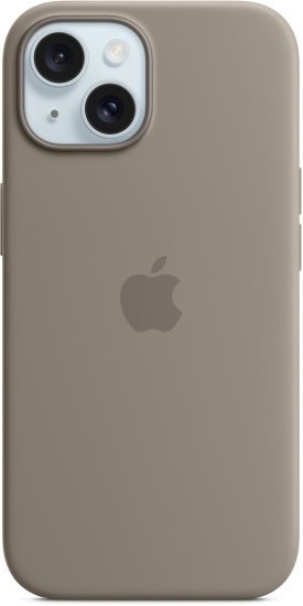 כיסוי סיליקון מקורי ל-Apple iPhone 15 עם חיבור MagSafe - צבע Clay