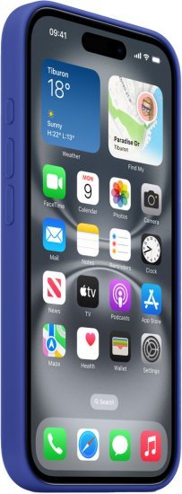 כיסוי סיליקון מקורי ל-Apple iPhone 16 עם חיבור MagSafe - צבע Ultramarine
