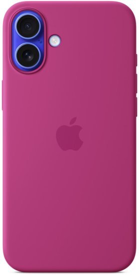 כיסוי סיליקון מקורי ל-Apple iPhone 16 Plus עם חיבור MagSafe - צבע Fuchsia