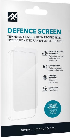 מגן מסך מזכוכית ל-Apple iPhone 16 Pro סדרת Defence מבית Zagg