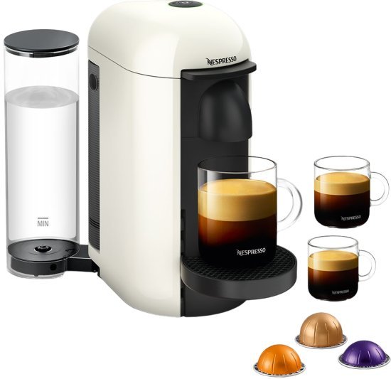 מכונת קפה Nespresso Vertuo Plus - צבע לבן - שנה אחריות יבואן רשמי