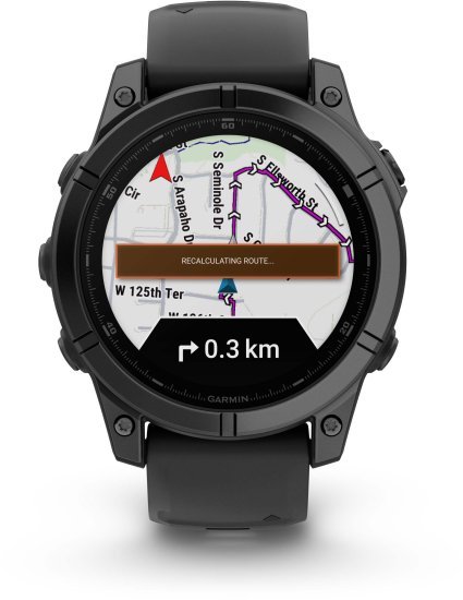 שעון חכם Garmin Fenix E AMOLED 47mm - אפור צפחה פלדה עם רצועת סיליקון שחורה - כולל תמיכה מלאה בעברית - אחריות יבואן רשמי על ידי רונלייט