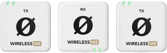 מערכת מיקרופון דש אלחוטי עם מקלט ו-2 משדרים RØDE WirelessME - צבע לבן