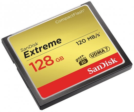 כרטיס זיכרון SanDisk 800x Extreme Compact-Flash - דגם SDCFXSB-128G - נפח 128GB