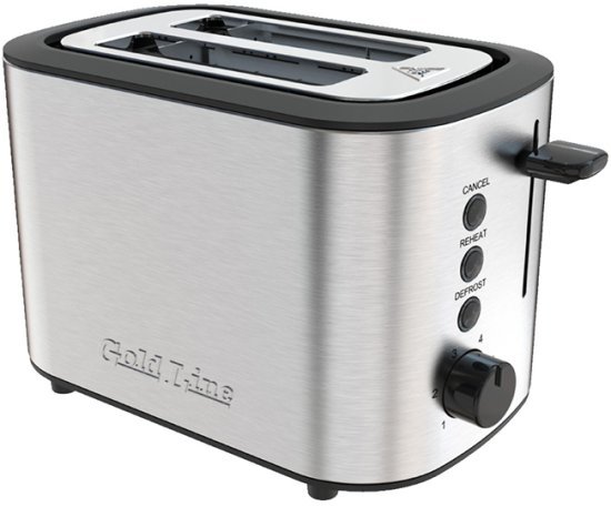 טוסטר קופץ 2 פרוסות 800W דגם ATL-036 מבית Gold Line - נירוסטה