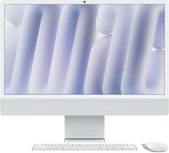 מחשב Apple iMac 24 Inch M4 Chip 8-Core CPU 8-Core GPU 512GB Storage 16GB RAM - דגם Z1E2000F6 - צבע כסוף - Standard Glass