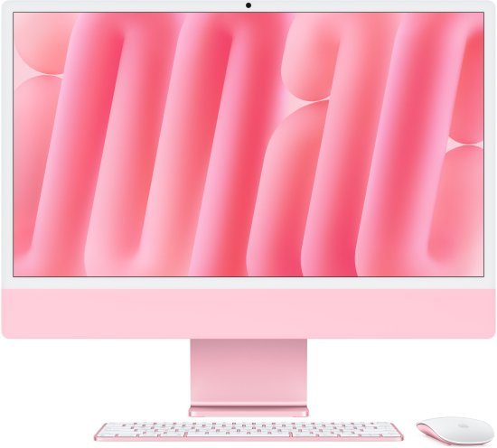 מחשב Apple iMac 24 Inch M4 Chip 10-Core CPU 10-Core GPU 1TB Storage 24GB RAM - דגם Z1K6000A8 - צבע ורוד - Standard Glass