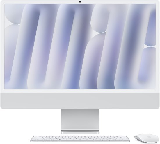 מחשב Apple iMac 24 Inch M4 Chip 10-Core CPU 10-Core GPU 1TB Storage 32GB RAM - דגם Z1K1000CD - צבע כסוף - Standard Glass