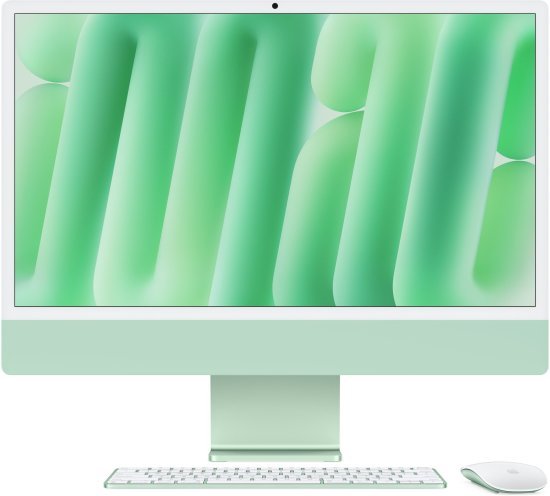 מחשב Apple iMac 24 Inch M4 Chip 10-Core CPU 10-Core GPU 1TB Storage 32GB RAM - דגם Z1K3000AR - צבע ירוק - Standard Glass