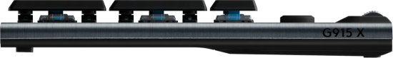 מקלדת גיימינג מכנית אלחוטית Logitech G915 X Lightspeed Low Profile - מתג Clicky - צבע שחור
