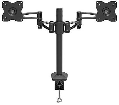 זרוע שולחנית כפולה למסכי מחשב במידות ''29-''13 מבית Barkan