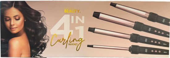 Cortex - מסלסל שיער מקצועי 4 ב-1 עם ראשים מתחלפים - בצבע שחור / ורוד