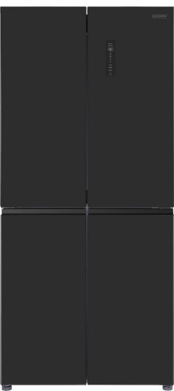 מקרר 4 דלתות מקפיא תחתון אינוורטר 470 ליטר Germaine No Frost GR-7700 - זכוכית שחורה