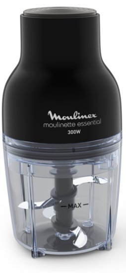 קוצץ מזון חשמלי + 2 קערות 400 מ''ל Moulinex DJ520827 300W - צבע שחור