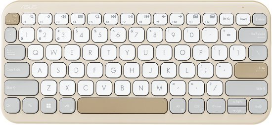 מקלדת Bluetooth אלחוטית שקטה Asus KW100 (Copilot) Marshmallow - בז'