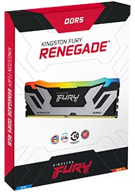זכרון למחשב Kingston FURY Renegade RGB Silver 24GB DDR5 CUDIMM 8400MT / s CL40 - צבע Silver