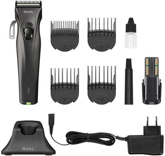 מכונת תספורת מקצועית נטענת + סוללה נוספת Wahl Professional Genio - צבע שחור
