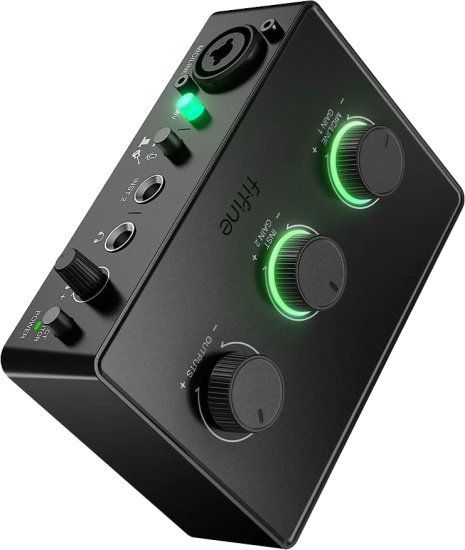 ממשק הקלטה Fifine SC1 - שחור