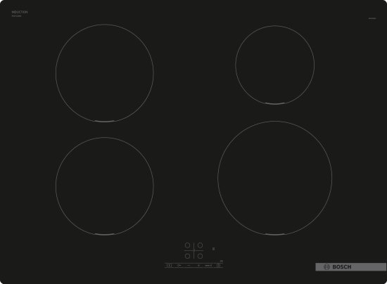 כיריים אינדוקציה 4 אזורי בישול 70 ס''מ Bosch Serie 4 PUE711BB5Y Touchselect - חד פאזי - שנה אחריות יבואן רשמי BSH