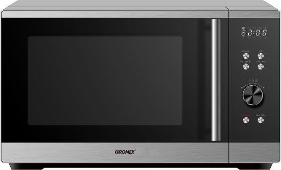 מיקרוגל דיגיטלי משולב גריל 31 ליטר Chromex CH-733 1000W - צבע נירוסטה