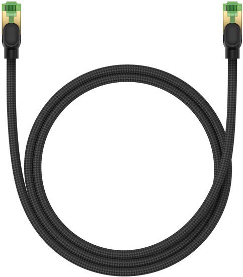 כבל רשת באורך 10 מטר - CAT8 - מבית Baseus - צבע שחור