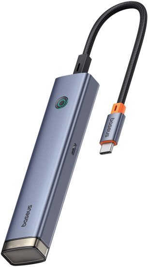 מפצל USB Type-C דגם UltraJoy Series 6-Port HUB מבית Baseus - צבע שחור