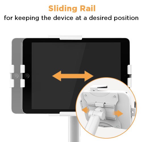 מעמד שולחני אוניברסלי עם מנגנון נעילה נגד גניבה לטאבלטים בגודל 7.9-11 אינץ' Brateck - צבע שחור