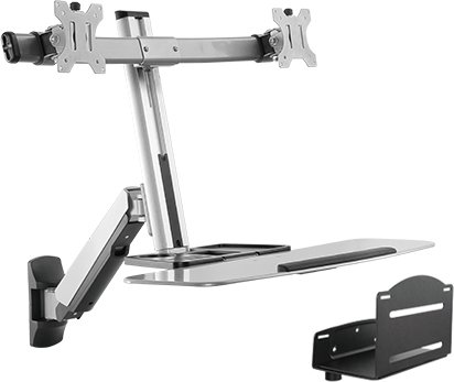 זרוע קיר לזוג מסכים בגדלים 27 אינץ' - 6 ק''ג Brateck