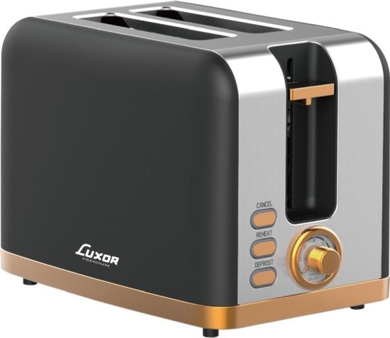 מצנם 2 פרוסות 970W דגם ST-846-BG מבית Luxor - צבע שחור