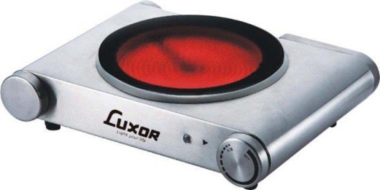 כירת בישול קרמית חשמלית 1200W דגם AHY-5501 מבית Luxor - צבע נירוסטה