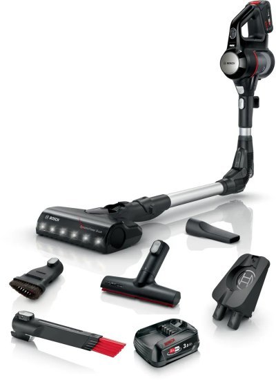 שואב אבק אלחוטי עם מוט גמיש Bosch Unlimited Serie 7 BCS712XXL 18V - צבע שחור - כולל מטען ו-2 סוללות 18V 3.0Ah - שנתיים אחריות יבואן רשמי BSH