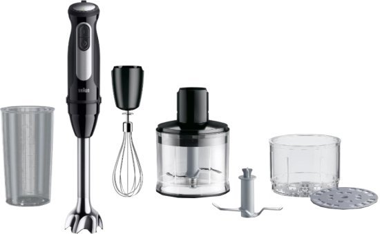 בלנדר מוט 6 ב-1 Braun MultiQuick 5 MQ55254MBK 1000W - צבע שחור / נירוסטה