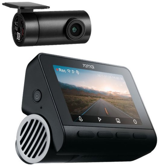 ערכת מצלמת דרך קדמית ואחורית לרכב 70mai Dash Cam  A810-2 - שנה אחריות יבואן רשמי ע''י המילטון