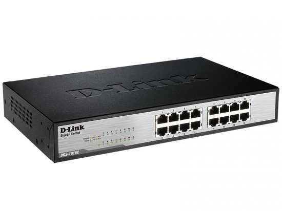 מתג לא מנוהל D-Link DGS-1016D 16 Ports Gigabit 10/100 / 1000Mbps