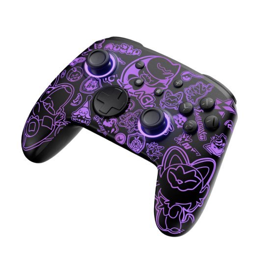 שלט אלחוטי ל-FUNLAB Firefly Pro Nintendo Switch - עיצוב Scarlet & Violet - צבע שחור / סגול