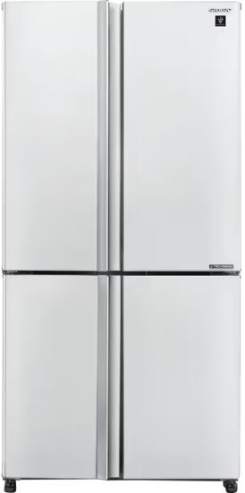 מקרר 4 דלתות מקפיא תחתון מדחס J-Tech אינוורטר 525 ליטר Sharp SJ-8570-WH - צבע לבן