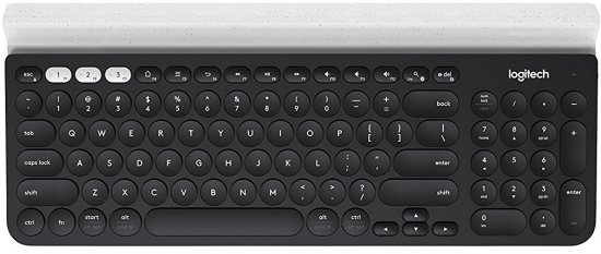 מקלדת Bluetooth אלחוטית Logitech K780 Multi-Device Quiet Desktop - צבע שחור