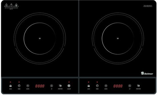 כירת בישול אינדוקציה כפולה Selmor SE-7138 3500W - צבע שחור