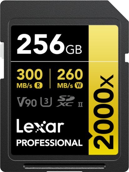 כרטיס זיכרון Lexar Professional SDXC 2000x UHS-II - נפח 256GB