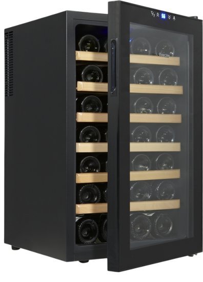 מקרר יין דיגיטלי 28 בקבוקים משולב מדפי עץ נשלפים Winekeeper Galaxy