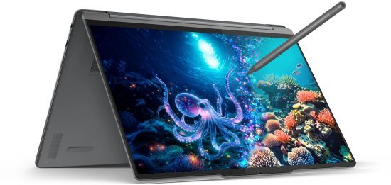 מחשב נייד עם מסך מגע Lenovo Yoga 9-14ILL10 2-in-1 Aura Edition + Copilot+ PC 83LC003EIV - צבע Luna Grey - נרתיק ועט Yoga כלולים באריזה