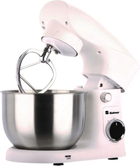מיקסר שולחני עם קערה בנפח 4.5 ליטר 1500W מבית Selmor - צבע לבן