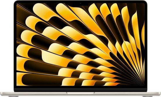 מחשב Apple MacBook Air 13 M4 Chip 10-Core CPU, 10-Core GPU, 1TB SSD Storage, 24GB Unified Memory - צבע Starlight - מקלדת עברית / אנגלית - דגם Z1CW000D5