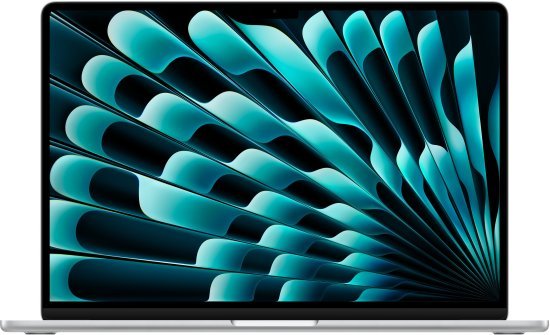 מחשב Apple MacBook Air 15 M4 Chip 10-Core CPU, 10-Core GPU, 512GB SSD Storage, 16GB Unified Memory - צבע Silver - מקלדת עברית / אנגלית - דגם MW1H3HB / A