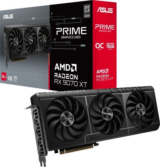 כרטיס מסך Asus Prime Radeon RX 9070 XT 16GB GDDR6 OC Edition