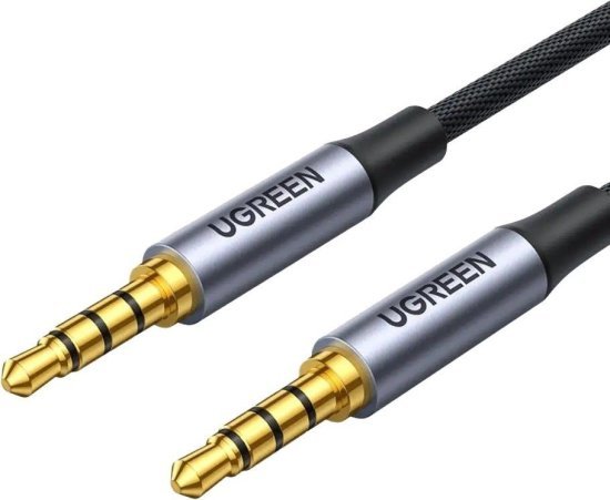 כבל אודיו 1 מטר מחיבור- 3.5 מ''מ  לחיבור- 3.5 מ''מ מבית UGREEN - צבע שחור