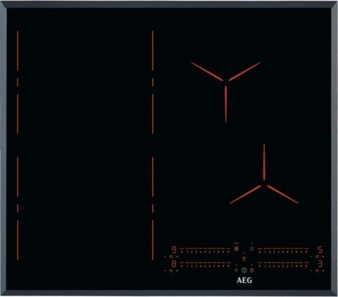 כיריים אינדוקציה 4 אזורי בישול 62 ס''מ AEG Maxisense ProCook Zone IPE64571FB 7350W - צבע שחור עם מסגרת משופעת - תוצרת גרמניה