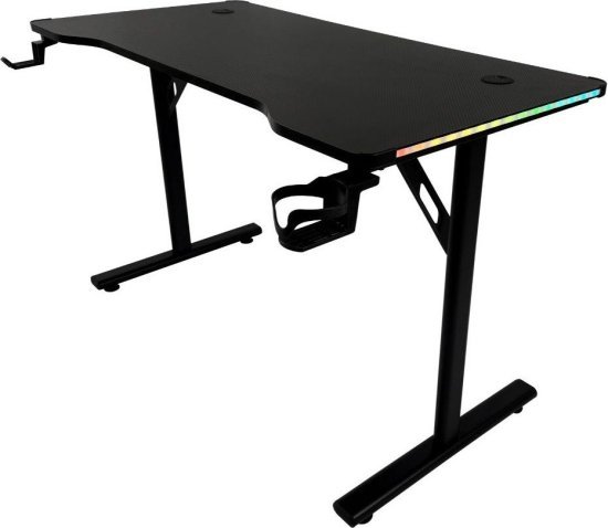 שולחן גיימינג 120 ס''מ כולל תאורת RGB דגם TOKYO מבית Multi Garden - צבע שחור