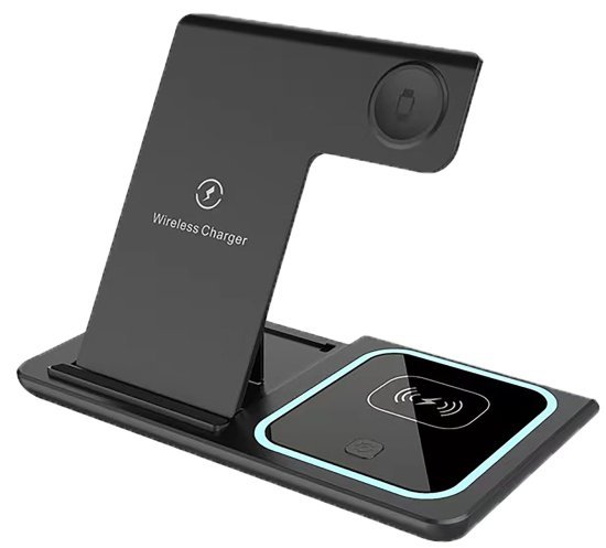 תחנת טעינה אלחוטית 3 ב-1 20W מבית Energy  - צבע שחור